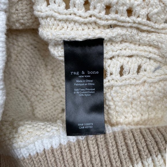 NWOT Rag & Bone Brandi Stripe Cable Knit Slim Vest Women's Size Small - Picture 14 of 14